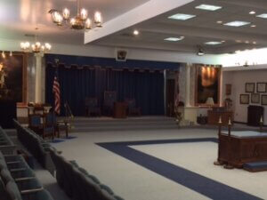 Northwest Masonic Temple lodge room alt
