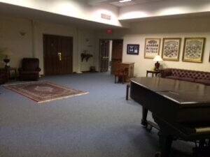 Northwest Temple Anteroom with piano
